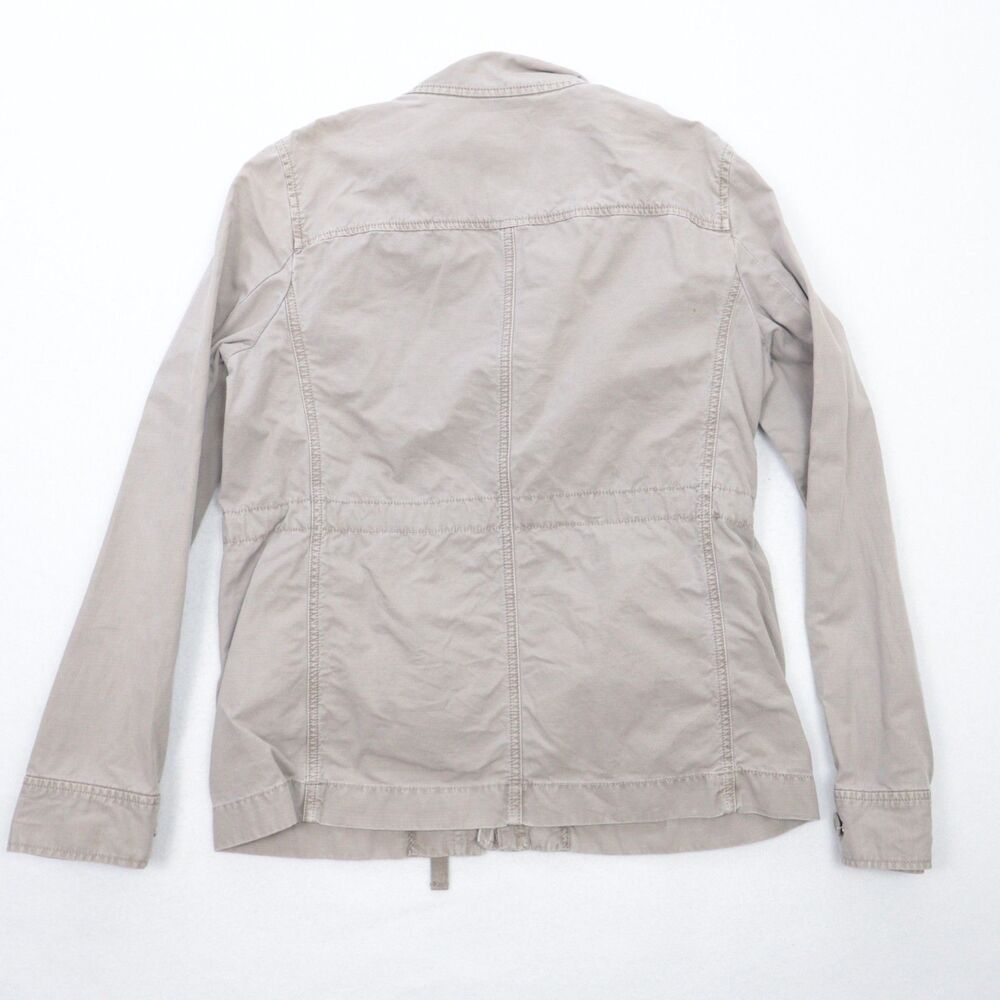 J Crew Women's Jacket Gray Full Zip Field‎ Hiking Gorpcore Outdoors Cinch Waist - Picture 8 of 9